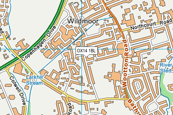 OX14 1BL map - OS VectorMap District (Ordnance Survey)