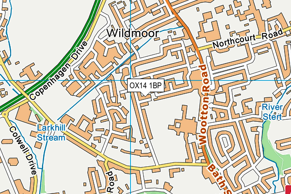 OX14 1BP map - OS VectorMap District (Ordnance Survey)