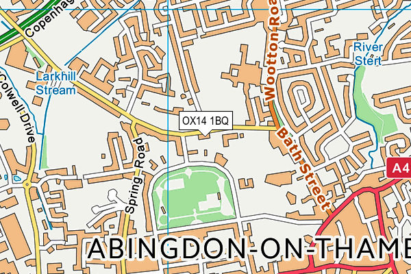 Abingdon School And Sports Centre map (OX14 1BQ) - OS VectorMap District (Ordnance Survey)