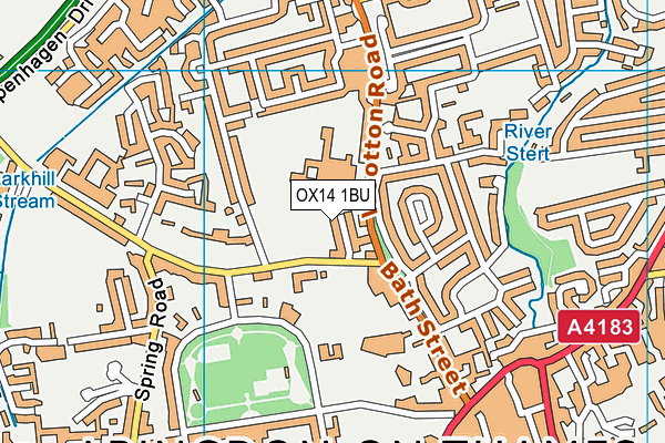 OX14 1BU map - OS VectorMap District (Ordnance Survey)