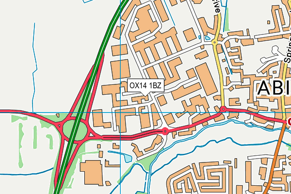 OX14 1BZ map - OS VectorMap District (Ordnance Survey)