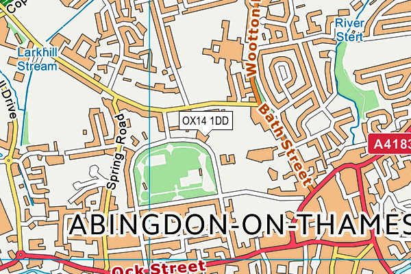 OX14 1DD map - OS VectorMap District (Ordnance Survey)