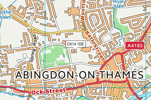 Abingdon School map (OX14 1DE) - OS VectorMap District (Ordnance Survey)