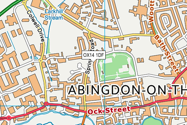 OX14 1DF map - OS VectorMap District (Ordnance Survey)