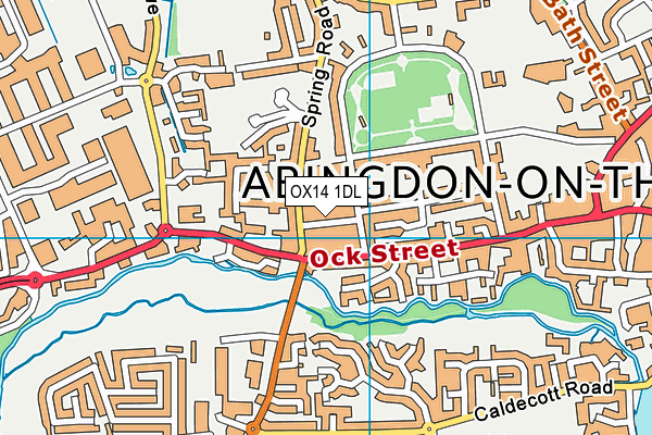 OX14 1DL map - OS VectorMap District (Ordnance Survey)