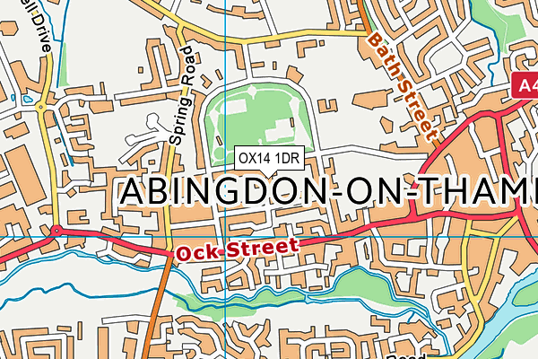 OX14 1DR map - OS VectorMap District (Ordnance Survey)