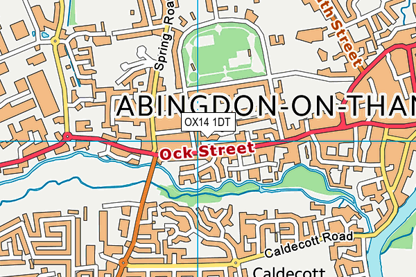 OX14 1DT map - OS VectorMap District (Ordnance Survey)