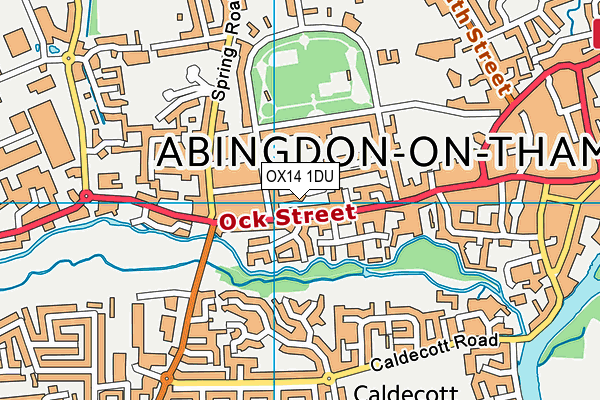 OX14 1DU map - OS VectorMap District (Ordnance Survey)