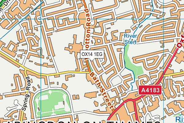 OX14 1EG map - OS VectorMap District (Ordnance Survey)