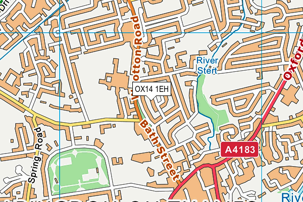 OX14 1EH map - OS VectorMap District (Ordnance Survey)