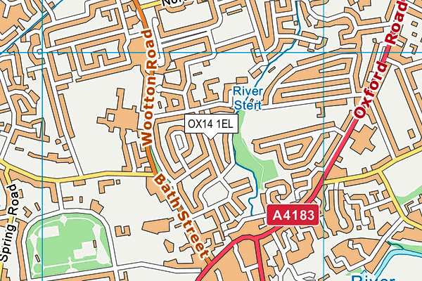 OX14 1EL map - OS VectorMap District (Ordnance Survey)