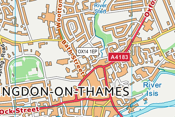 OX14 1EP map - OS VectorMap District (Ordnance Survey)