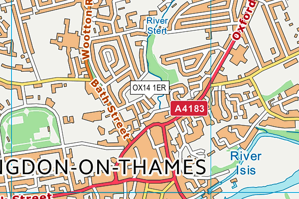 OX14 1ER map - OS VectorMap District (Ordnance Survey)