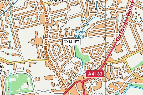 OX14 1ET map - OS VectorMap District (Ordnance Survey)