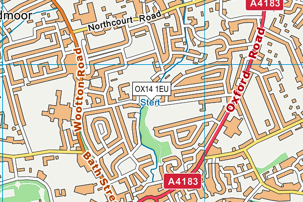 OX14 1EU map - OS VectorMap District (Ordnance Survey)