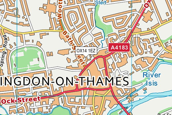 OX14 1EZ map - OS VectorMap District (Ordnance Survey)