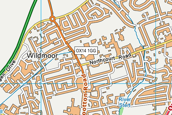 OX14 1GG map - OS VectorMap District (Ordnance Survey)