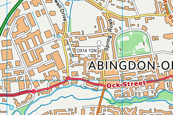 OX14 1GN map - OS VectorMap District (Ordnance Survey)