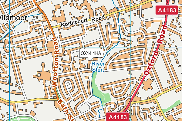 OX14 1HA map - OS VectorMap District (Ordnance Survey)