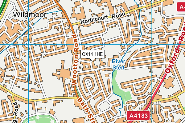 OX14 1HE map - OS VectorMap District (Ordnance Survey)