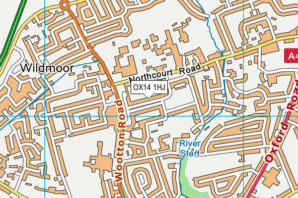 OX14 1HJ map - OS VectorMap District (Ordnance Survey)