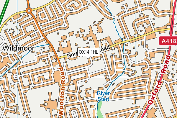 OX14 1HL map - OS VectorMap District (Ordnance Survey)