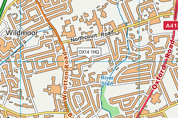 OX14 1HQ map - OS VectorMap District (Ordnance Survey)