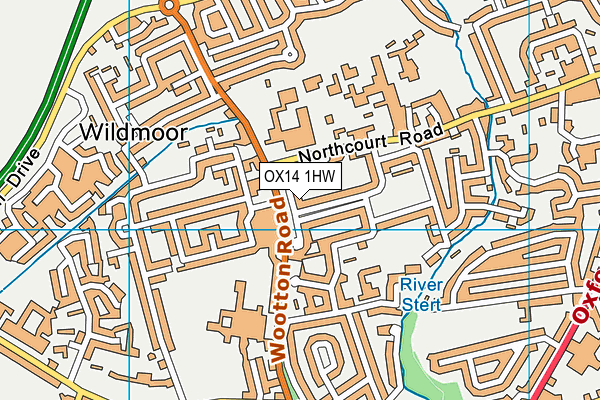 OX14 1HW map - OS VectorMap District (Ordnance Survey)