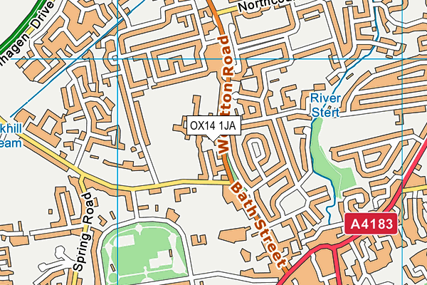 OX14 1JA map - OS VectorMap District (Ordnance Survey)