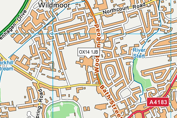 OX14 1JB map - OS VectorMap District (Ordnance Survey)