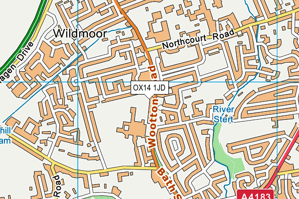 OX14 1JD map - OS VectorMap District (Ordnance Survey)