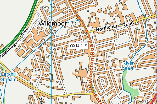 OX14 1JF map - OS VectorMap District (Ordnance Survey)