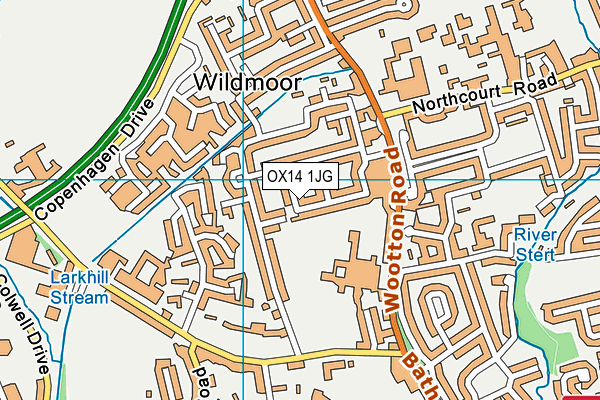 OX14 1JG map - OS VectorMap District (Ordnance Survey)