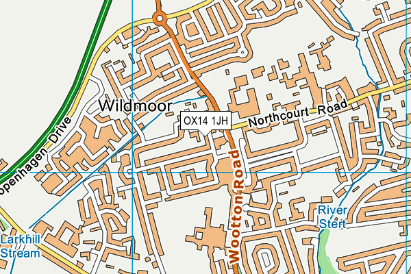 OX14 1JH map - OS VectorMap District (Ordnance Survey)