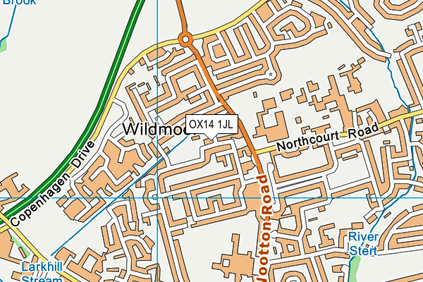 OX14 1JL map - OS VectorMap District (Ordnance Survey)