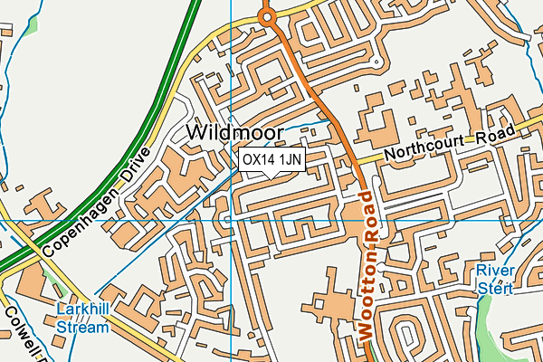 OX14 1JN map - OS VectorMap District (Ordnance Survey)