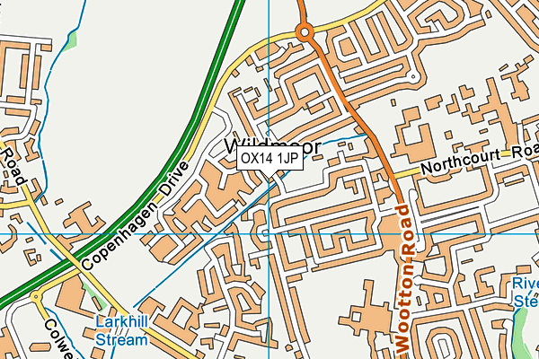 OX14 1JP map - OS VectorMap District (Ordnance Survey)