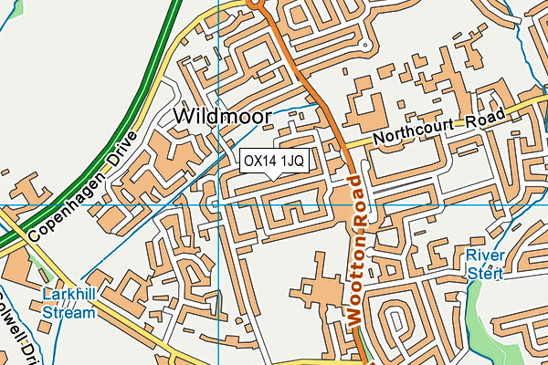 OX14 1JQ map - OS VectorMap District (Ordnance Survey)