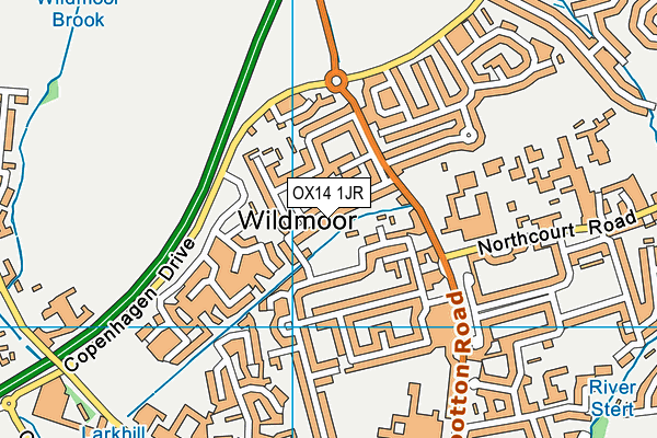 OX14 1JR map - OS VectorMap District (Ordnance Survey)