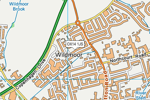 OX14 1JS map - OS VectorMap District (Ordnance Survey)