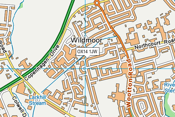 OX14 1JW map - OS VectorMap District (Ordnance Survey)