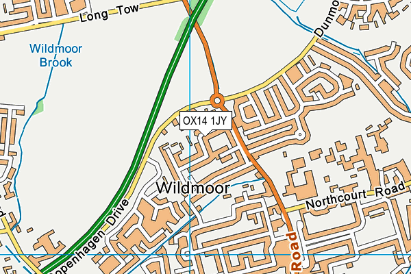 OX14 1JY map - OS VectorMap District (Ordnance Survey)