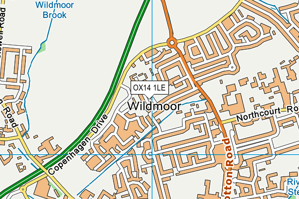 OX14 1LE map - OS VectorMap District (Ordnance Survey)