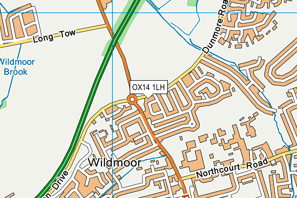 OX14 1LH map - OS VectorMap District (Ordnance Survey)