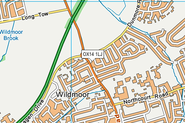 OX14 1LJ map - OS VectorMap District (Ordnance Survey)