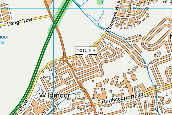 OX14 1LP map - OS VectorMap District (Ordnance Survey)