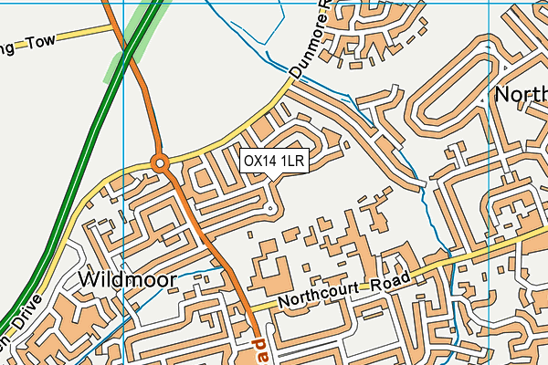 OX14 1LR map - OS VectorMap District (Ordnance Survey)