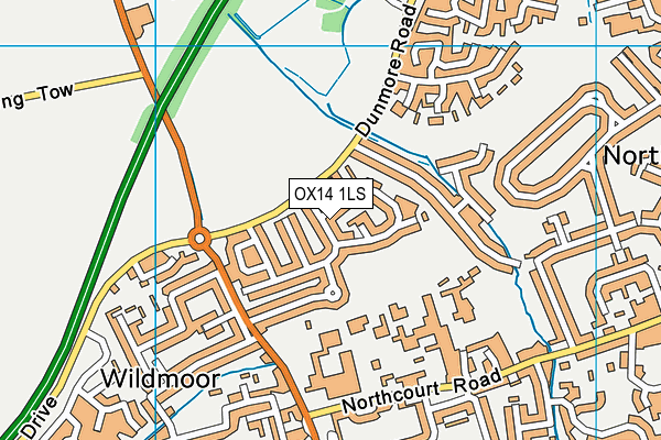 OX14 1LS map - OS VectorMap District (Ordnance Survey)