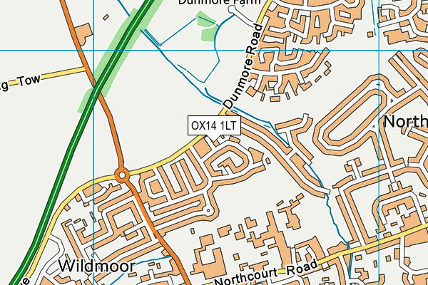 OX14 1LT map - OS VectorMap District (Ordnance Survey)