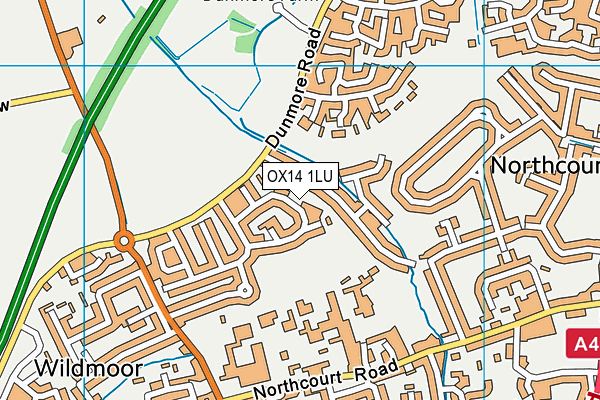 OX14 1LU map - OS VectorMap District (Ordnance Survey)